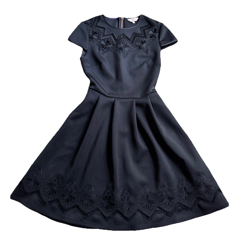 Ted Baker London Cheskka Women's Navy Blue Skater Dress Size 0